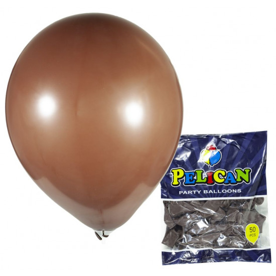 Кульки Pelican 10' (26 см), пастель коричневий, 50шт/уп Коричневий Pelican (811817/1050-817)