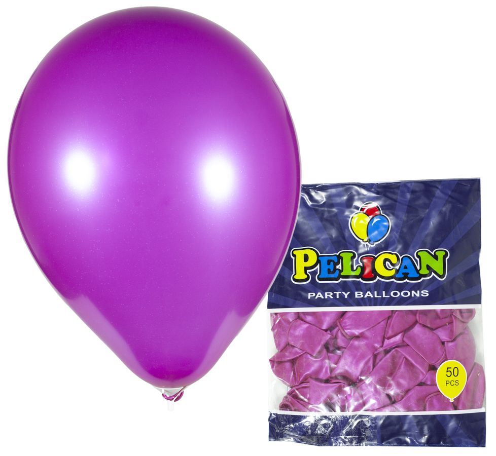 Кульки Pelican 10 '(26 см), перламутр  малиновий , 50шт / уп Фіолетовий Pelican (811710/1050-710)