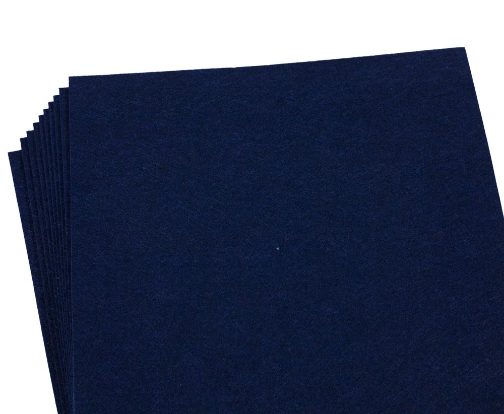 Фетр 20 х 30см, 1,2мм, 10 листів, темно-синій Чорний Unison (170HQ-059)