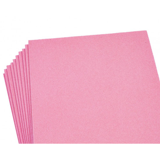 Фоаміран EVA вельветовий 20 * 30см, 2 мм, 10 листів в пачці. Рожевий (10534)