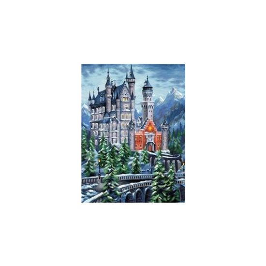 Картина за номерами "Зимовий палац"40 * 50см, крас.-акрил, кисть-3шт. (1 * 5) Різнокольоровий Unison (8123)