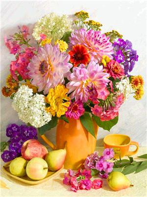Картина за номерами "Квіти в вазі " 40 * 50см, крас.-акрил, кисть-3шт. (RA3560)