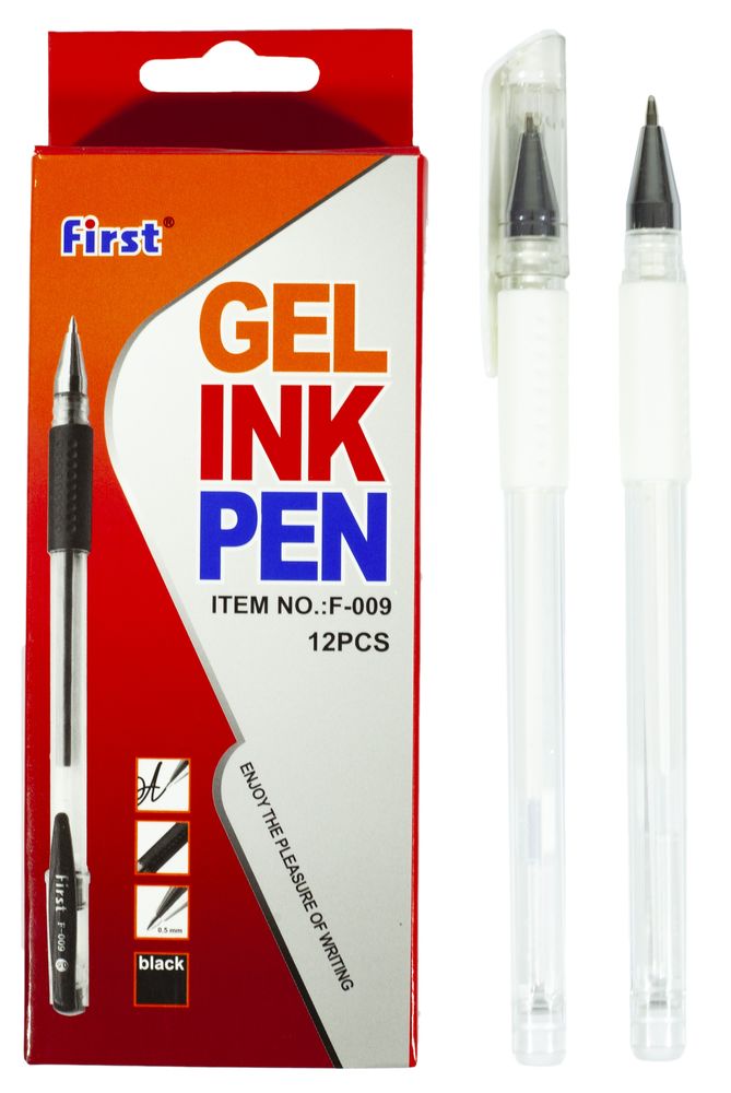 Ручка гелева біла , 12шт в упак (F-009)