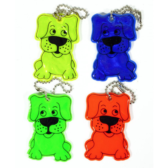 Брелоки  світловідбиваючі "Dog" мікс кольорів (5499)