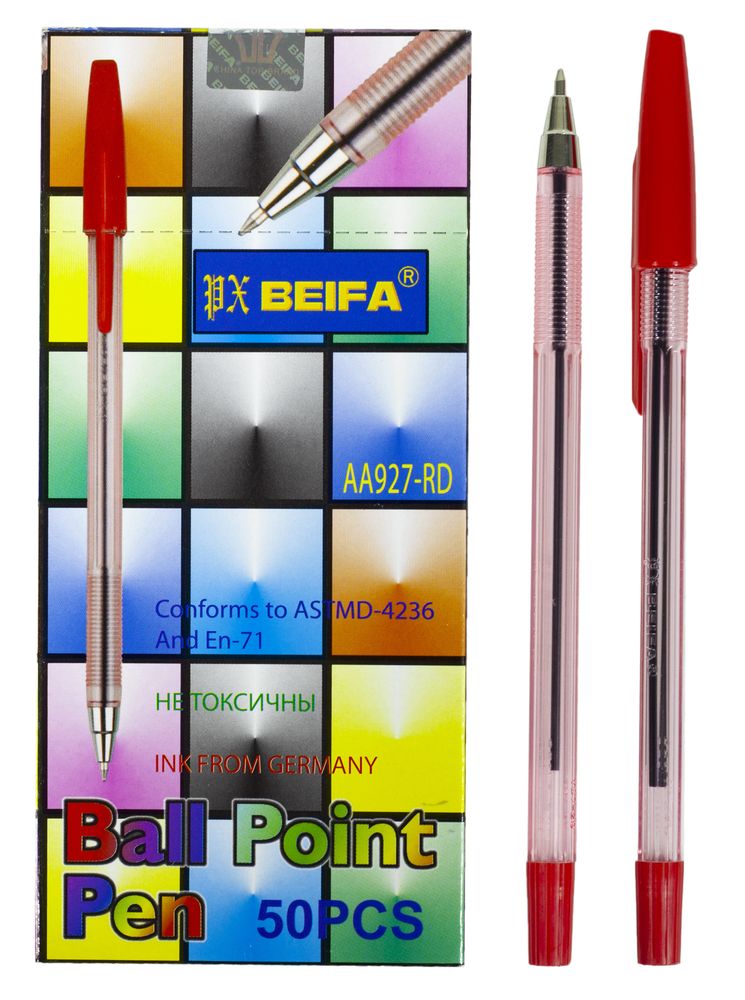 Ручка кулькова червона BEIFA Unison (927AA-red)
