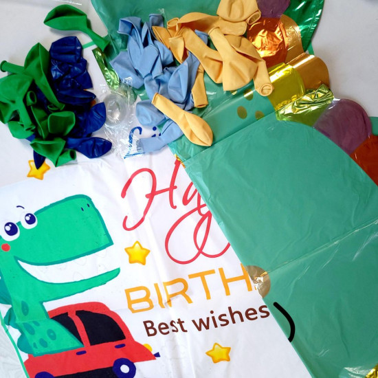 Фотозона із повітряних кульок "Happy birthday Little Baby" Різнокольоровий Unison (T-8612)