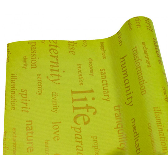 Крафт-папір подарунковий "Life" колір - олива з золотом 0,7х8м Різнокольоровий Unison (Пт 480.15)