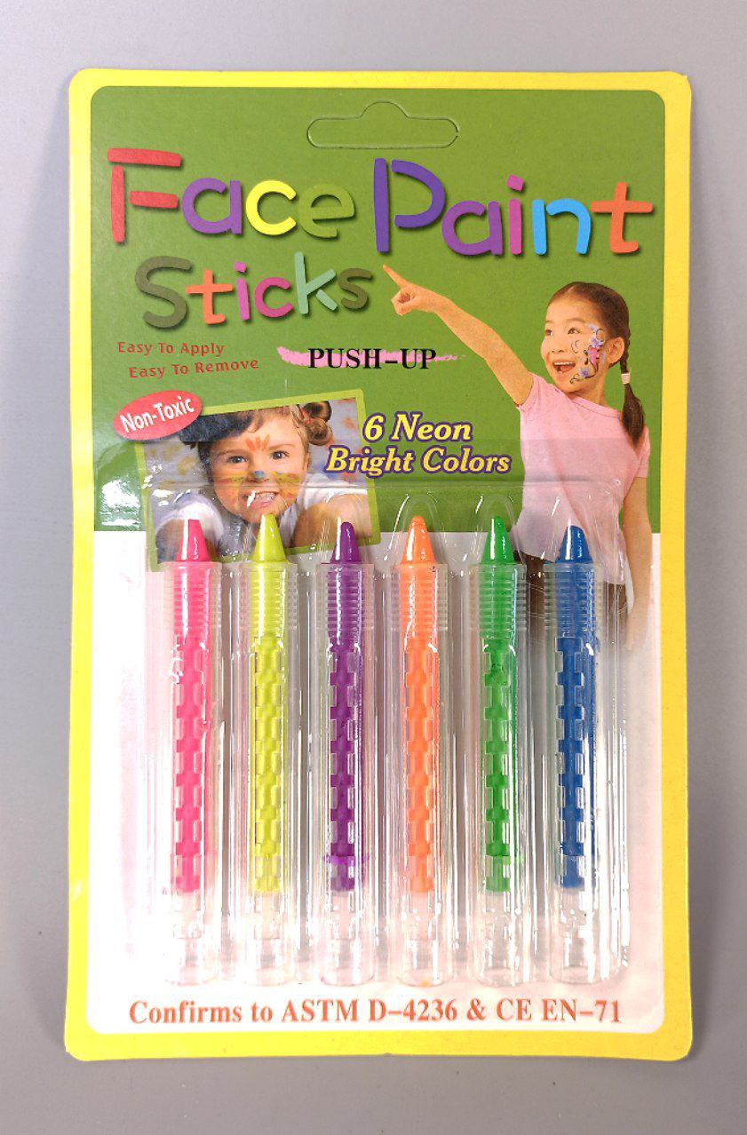 Фарба-олівець для гриму з держатетелем, 6 кольорів Різнокольоровий Unison (300)